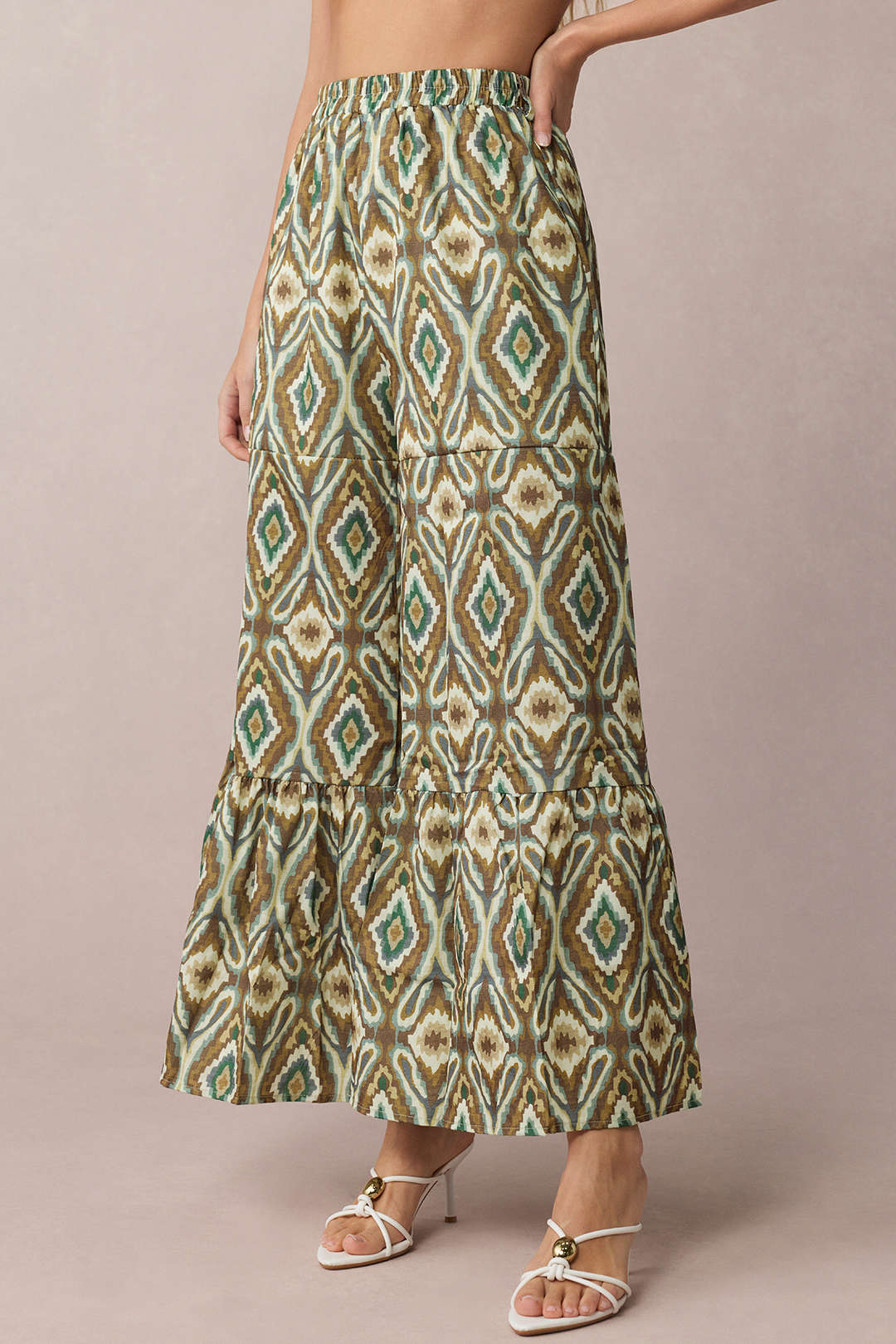Bohemian Print High Waist Wide Leg Pants - Image 4