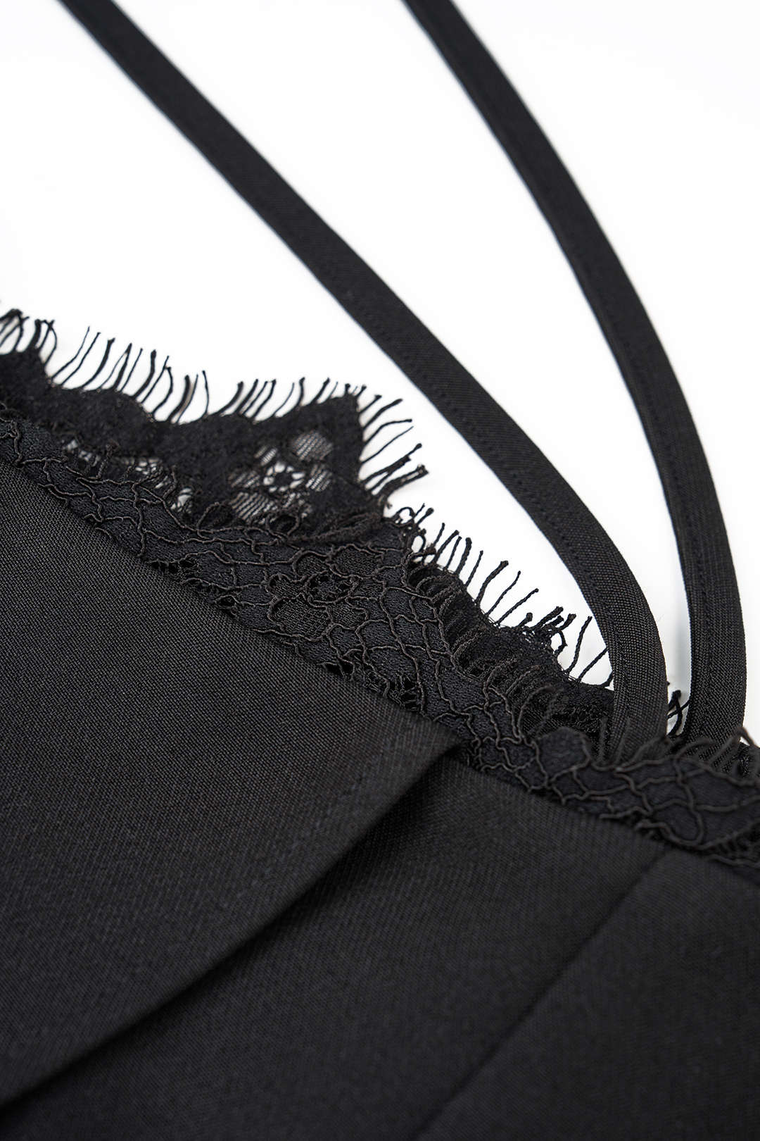 Lace Trim Tie Asymmetrical Wide Leg Pants - Image 13
