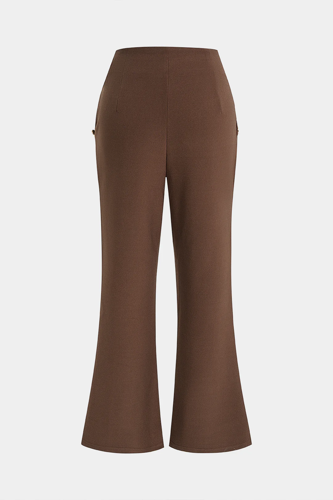 High Waist Button Flared Pants - Image 2
