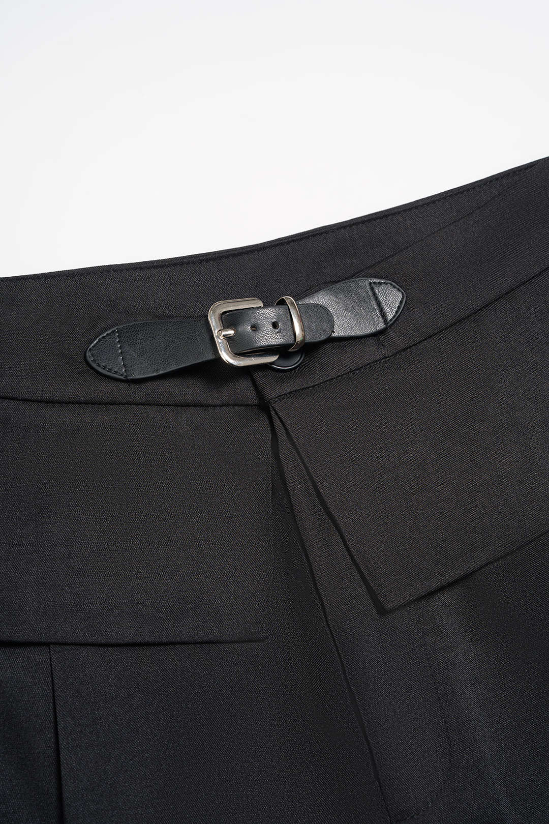 Solid High Waist Straight Leg Pants - Image 5