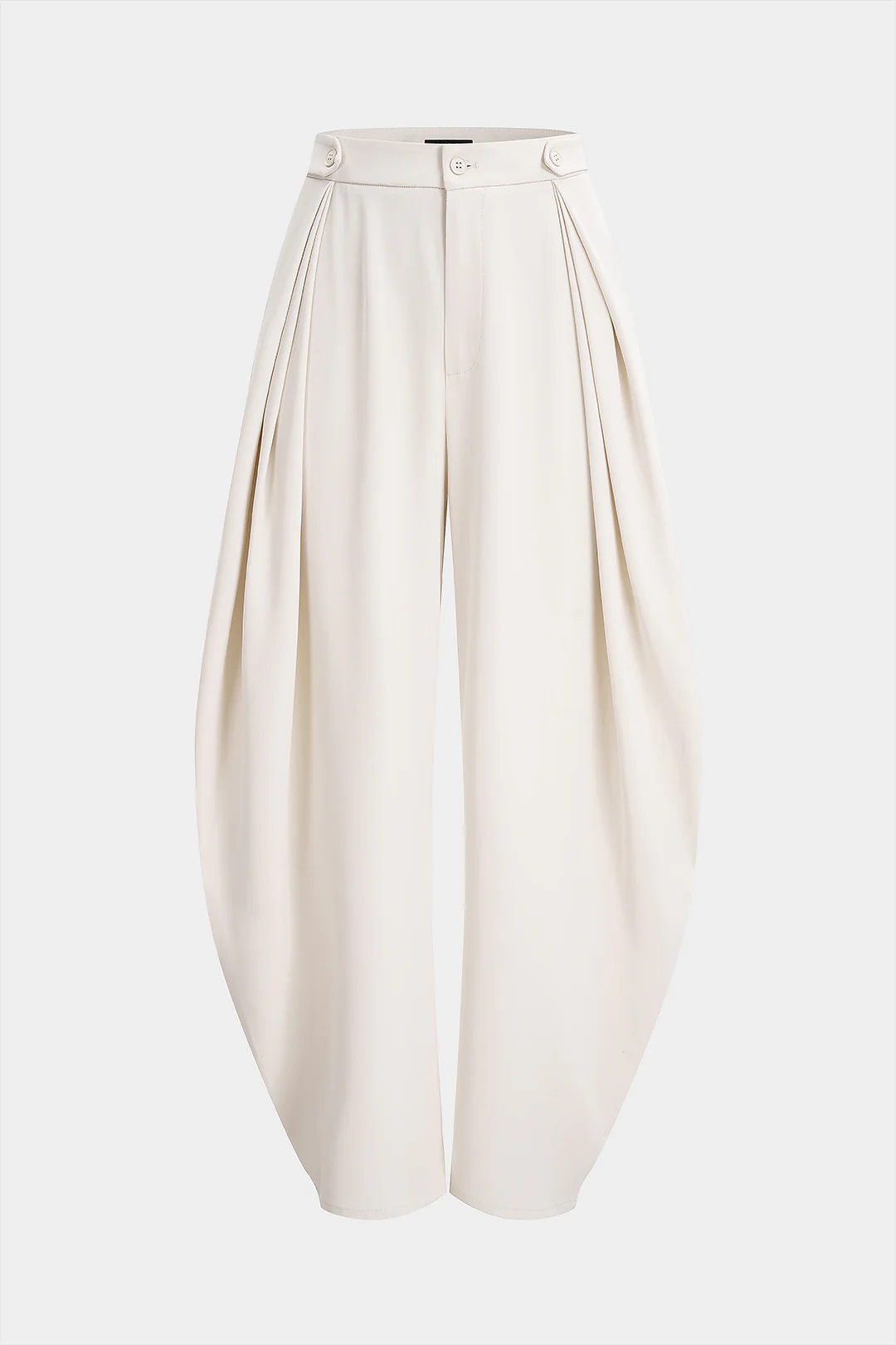 Solid Ruched Wide Leg Pants