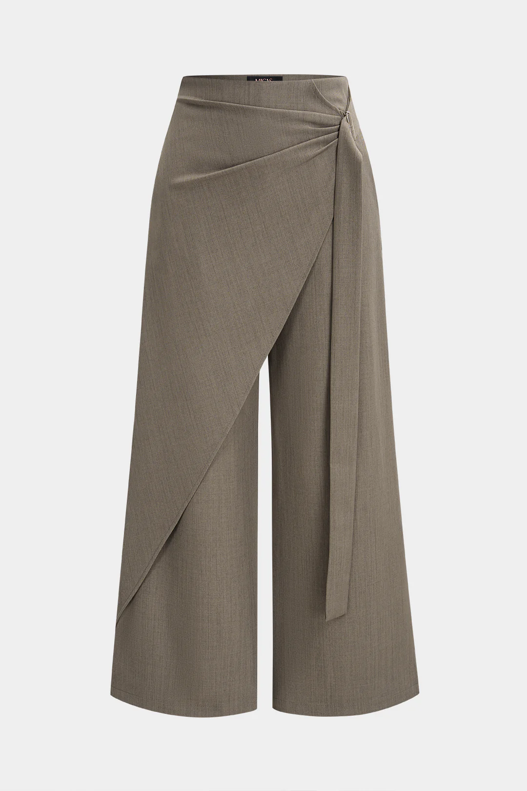 Asymmetrical Tie-Up Wide Leg Pants