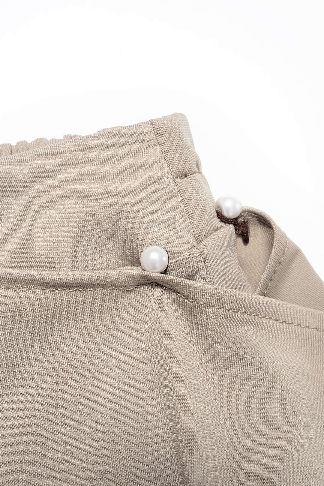 Asymmetrical Ruched Tie-Up Wide Leg Pants - Image 3