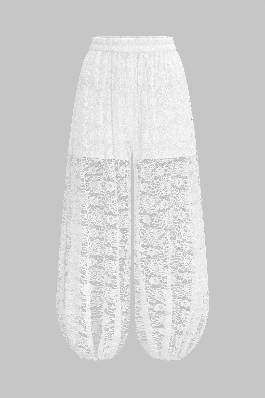 Lace Hollow Out Balloon Pants