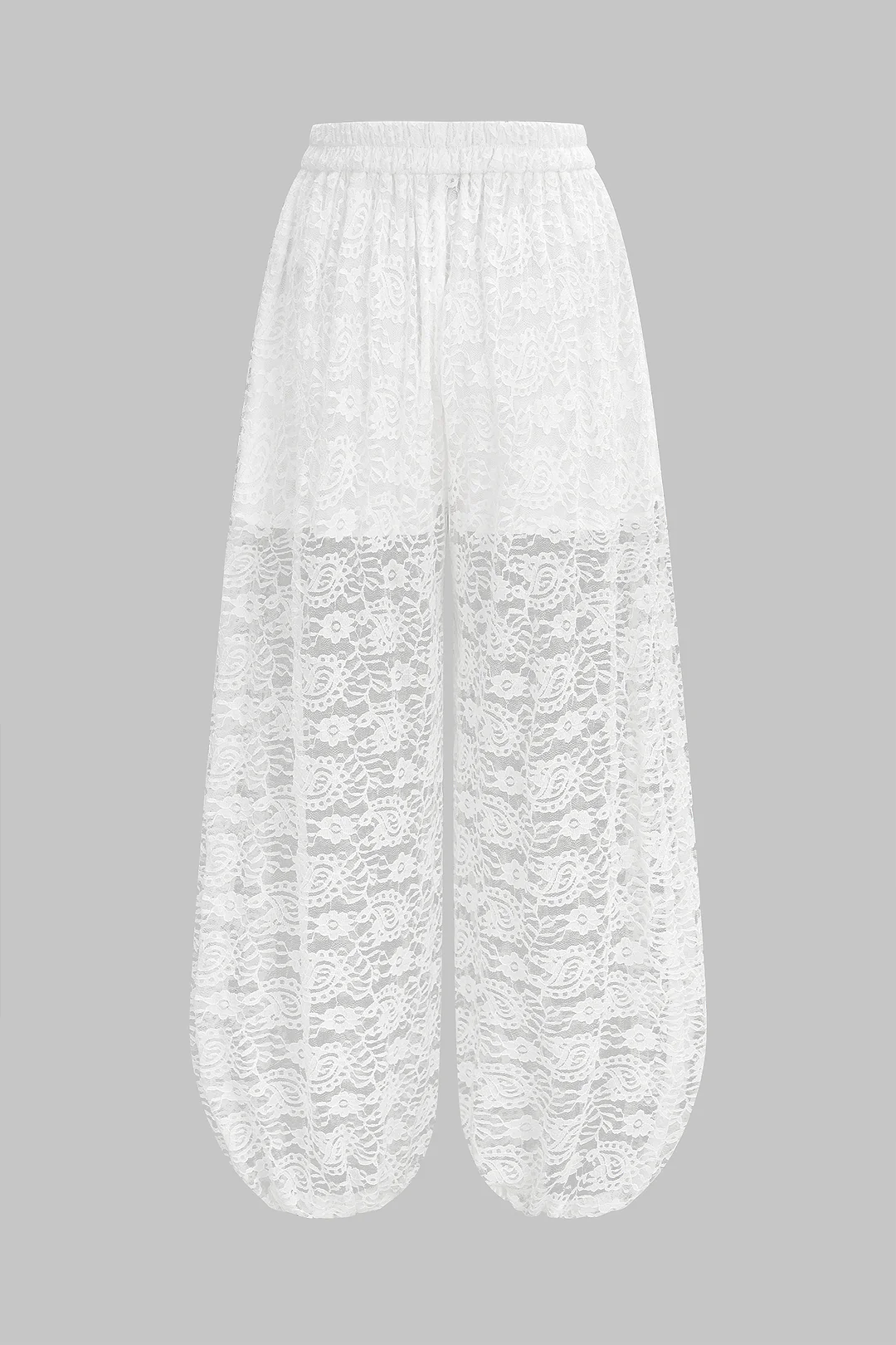 Lace Hollow Out Balloon Pants - Image 2