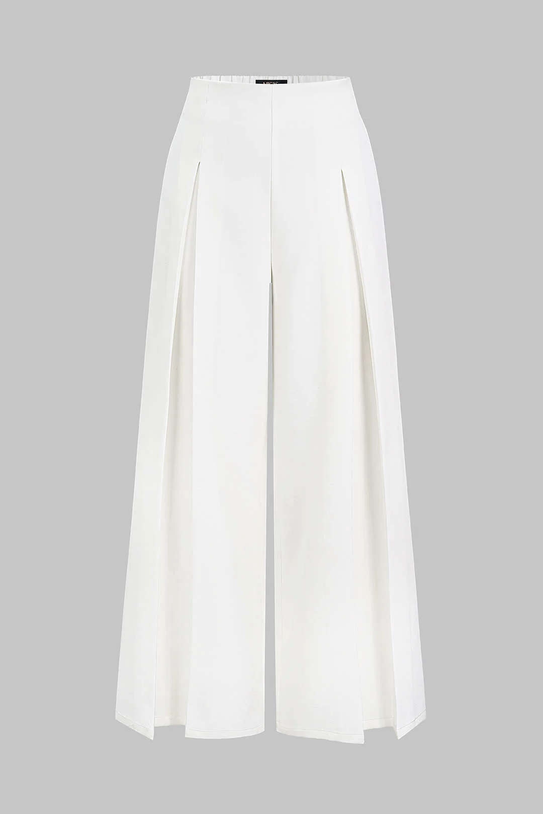 Solid High Waist Wide Leg Pants