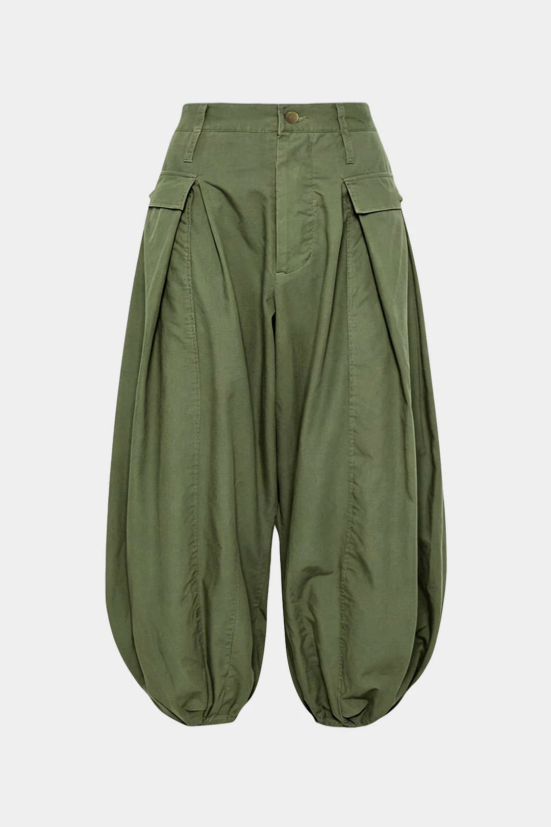 Plus Size Ruched Wide Leg Pants