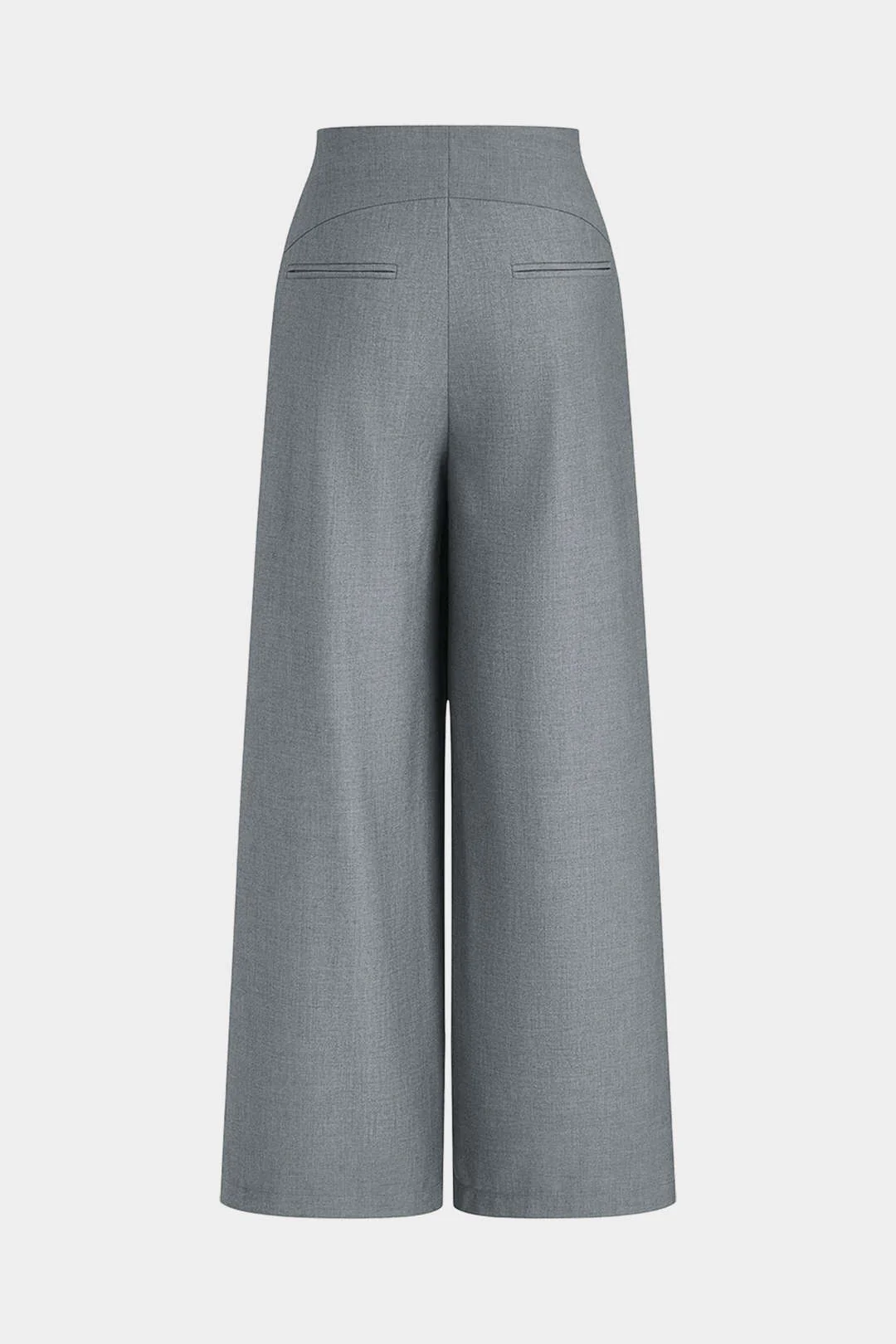 Asymmetrical Ruched Wide Leg Pants - Image 2
