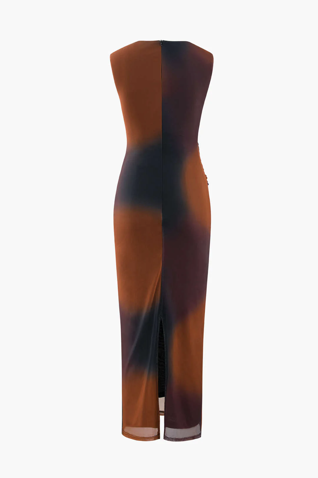 Tie Dye Mesh Slit Sleeveless Maxi Dress - Image 7