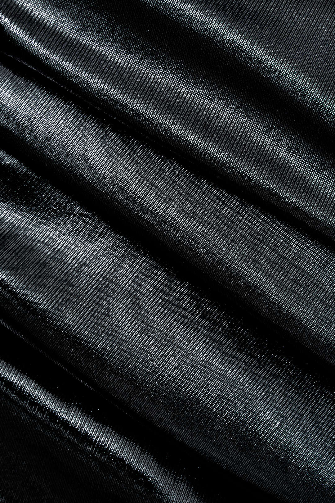 Metallic V-neck Ruched Slit Wrap Maxi Dress - Image 4