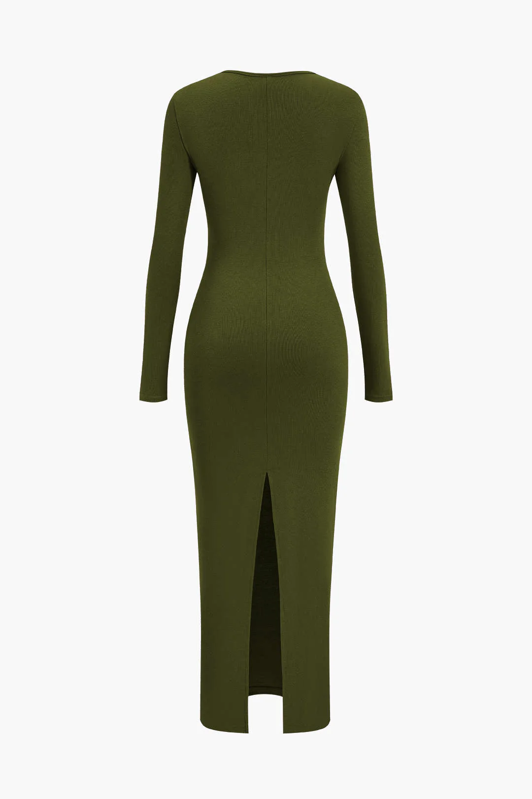 Asymmetrical Neck Slit Maxi Dress - Image 13