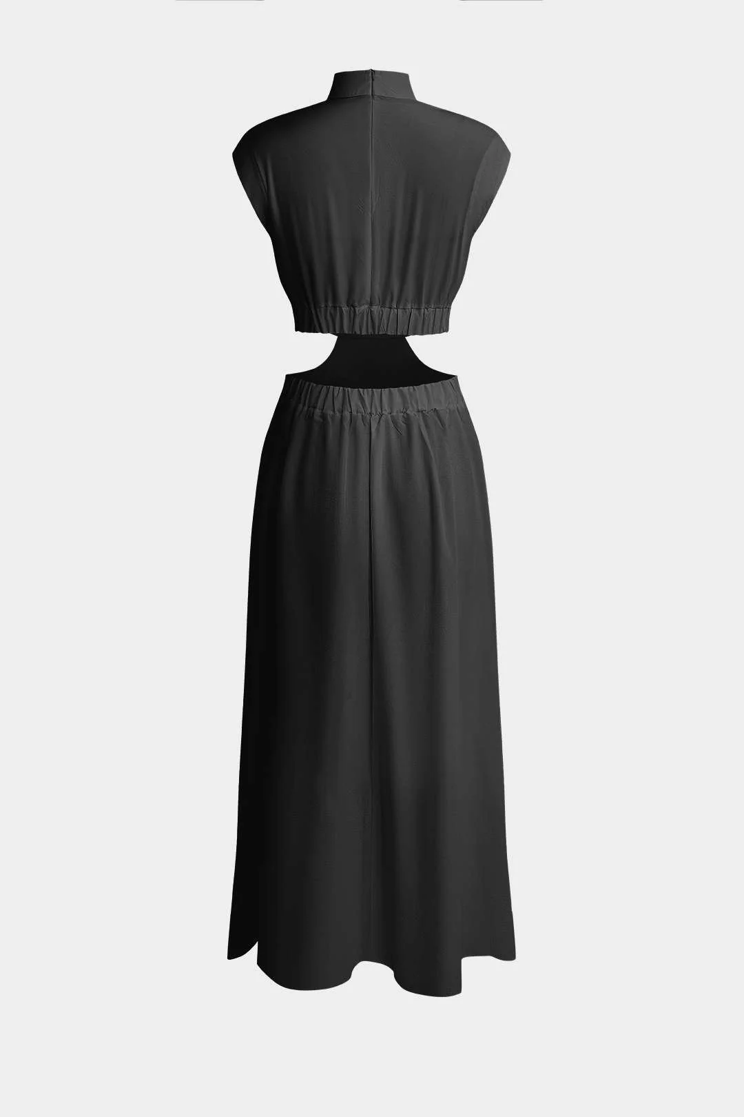 Mock Neck Cut Out Ruched Maxi Dress - Image 10