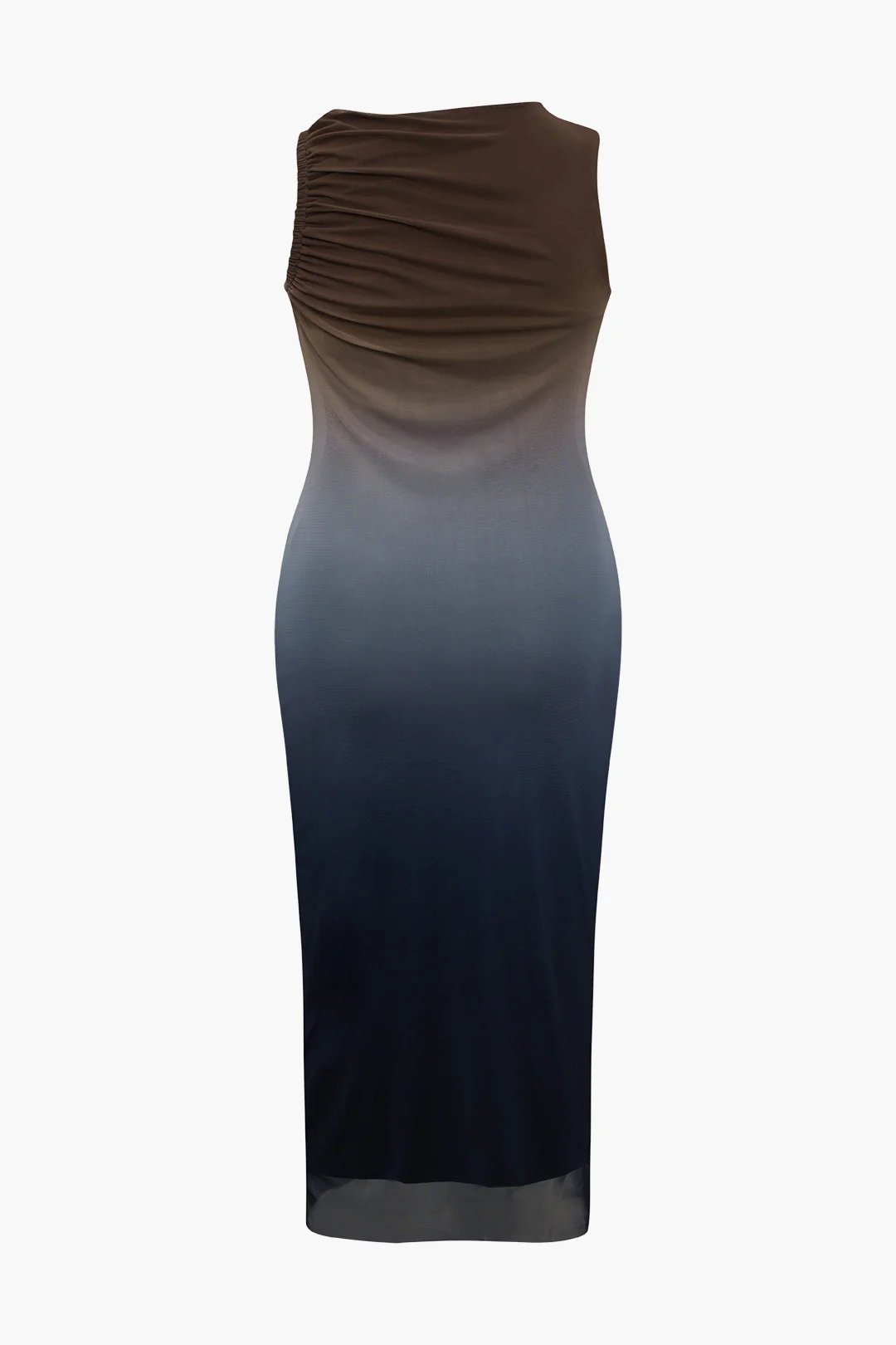 Plus Size Ombre Print Ruched Tank Maxi Dress - Image 2