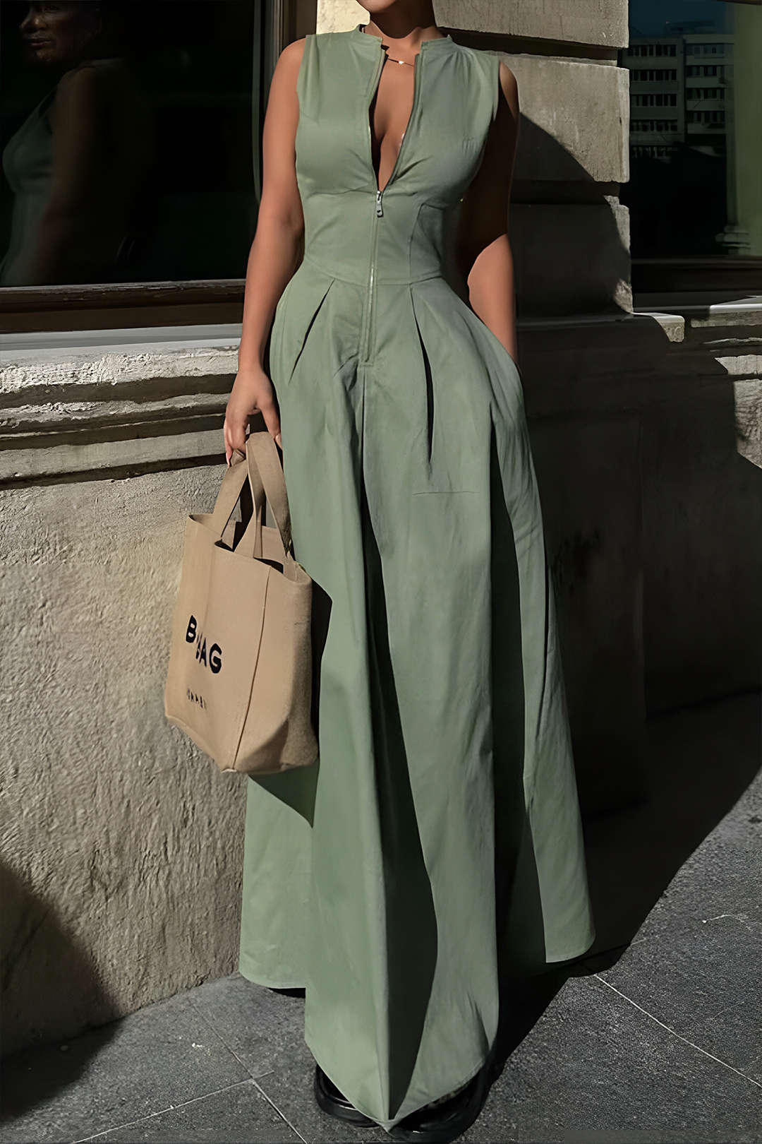 Solid Slipper Maxi Dress - Image 3
