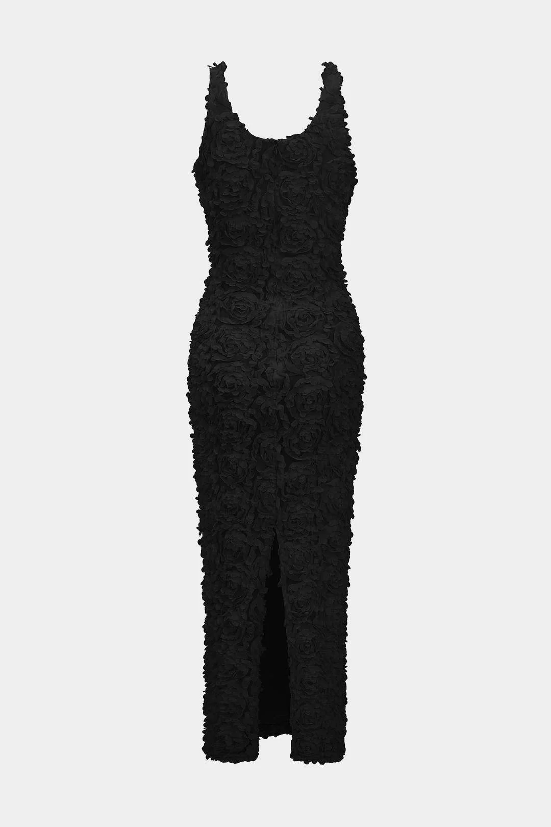 Appliques V-neck Slit Maxi Dress - Image 6