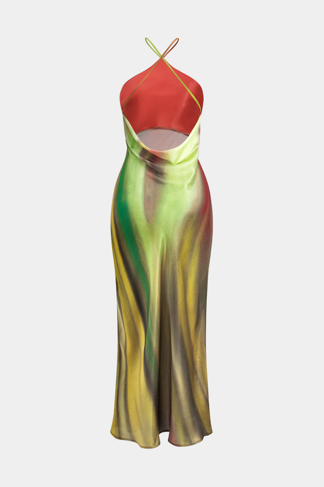 Floral Print Halter Neck Backless Maxi Dress - Image 2