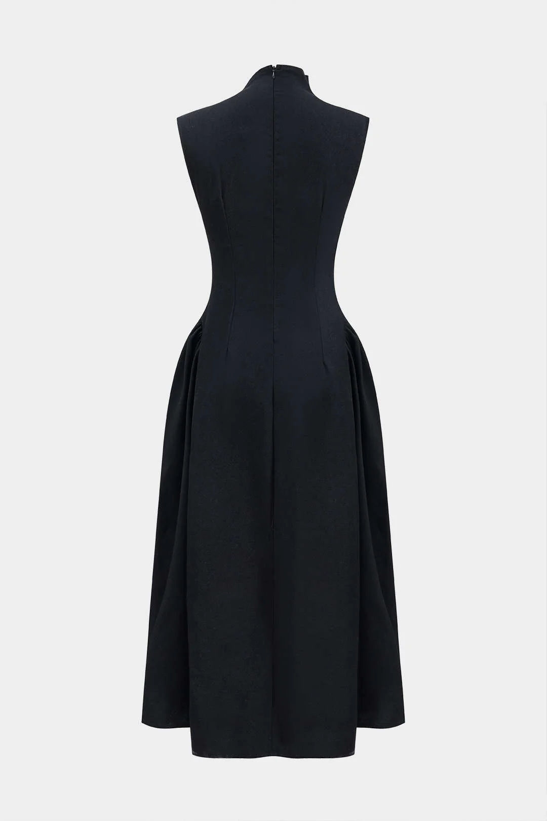 Metallic Decor Zipper Sleeveless Maxi Dress - Image 3