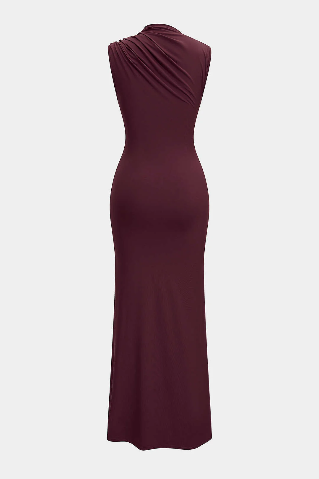Metallic Decor Ruched Sleeveless Maxi Dress - Image 2