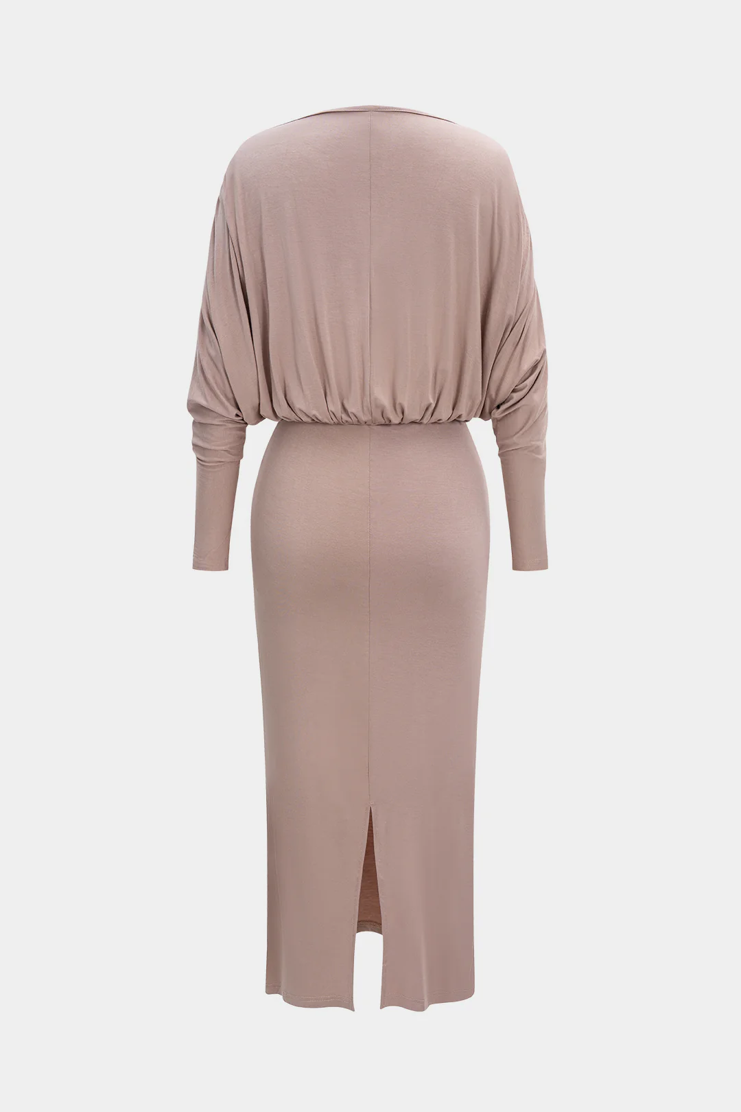 V-Neck Batwing Sleeve Ruched Maxi Dress - Image 6