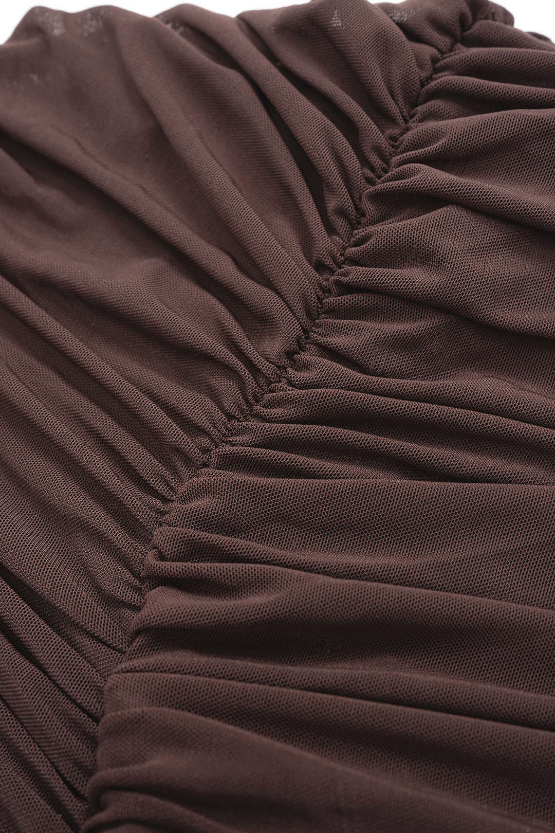 Mesh Ruched Cut Out Short Sleeve Maxi Dress - Image 6