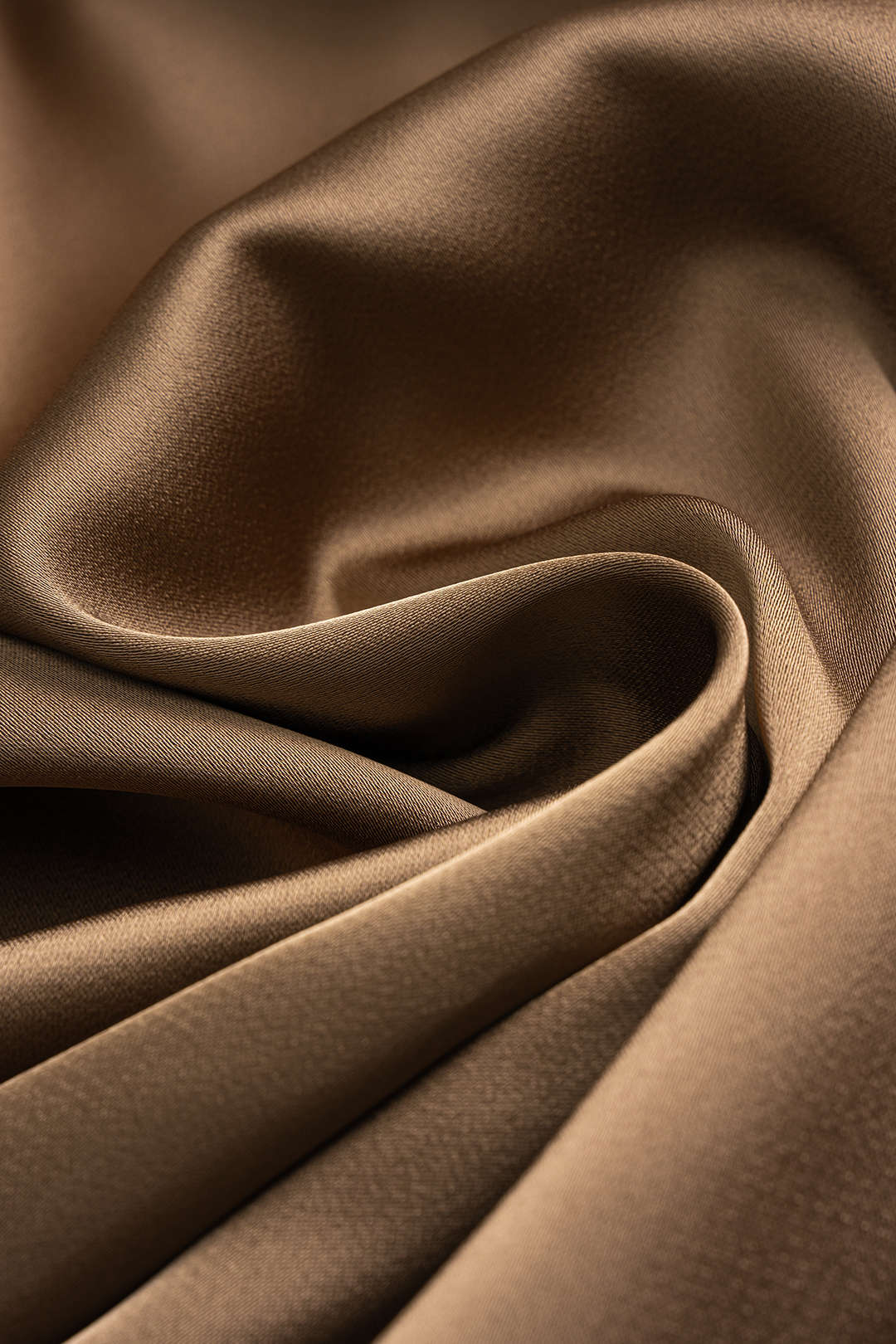 Satin Tie-Up Crossed Long-Sleeve Top And Shirred Waistband Skirt Set - Image 4