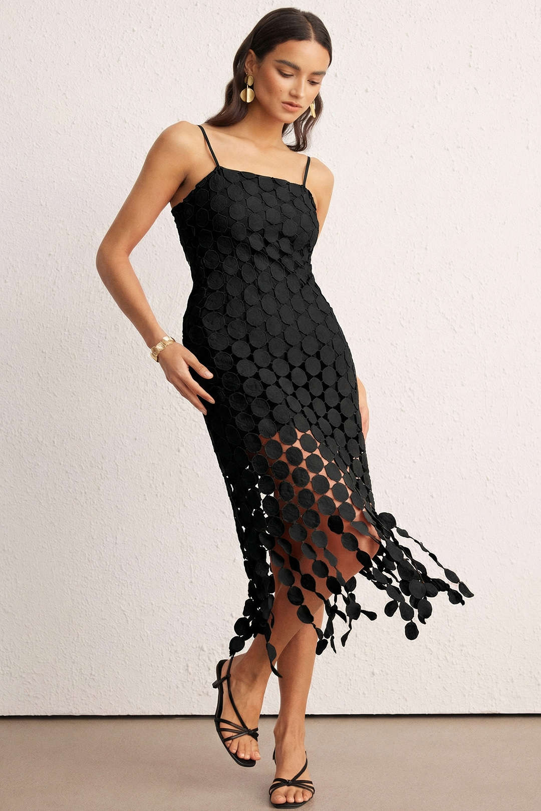 Fringe Cut Out Sleeveless Maxi Dress - Image 9