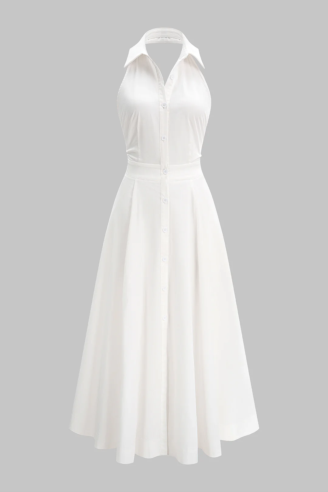 Halter Neck Backless Sleeveless Maxi Dress