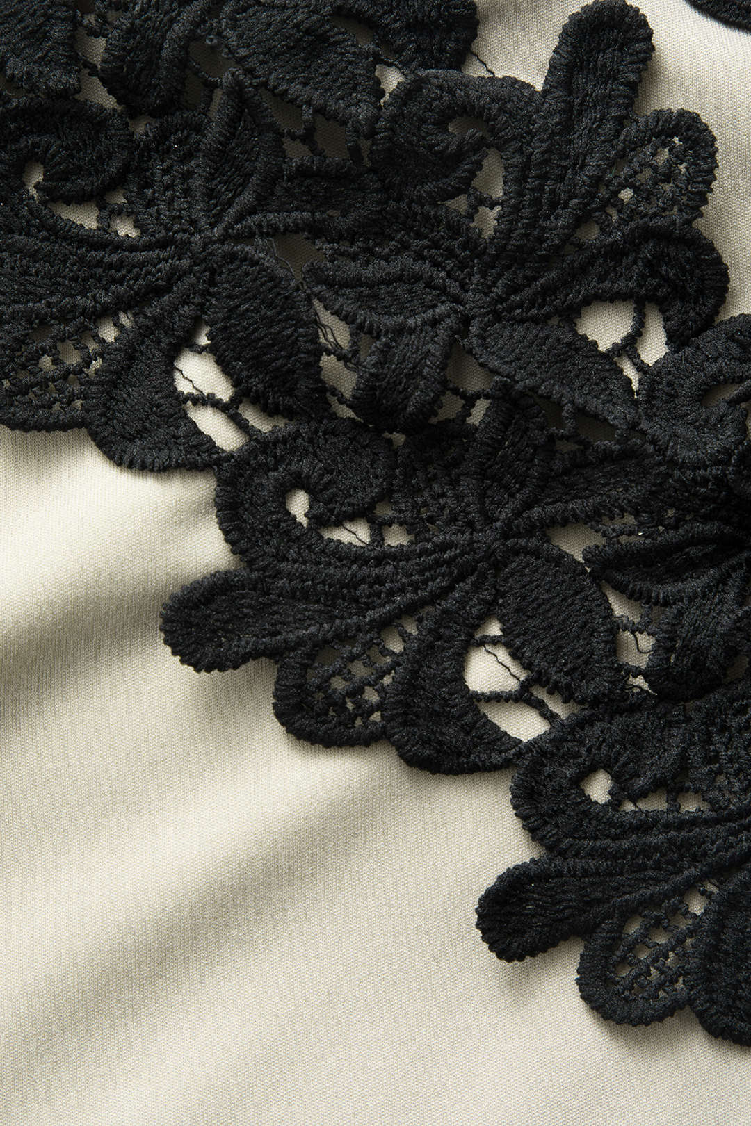 Asymmetric Lace Panel Midi Dress - Image 5