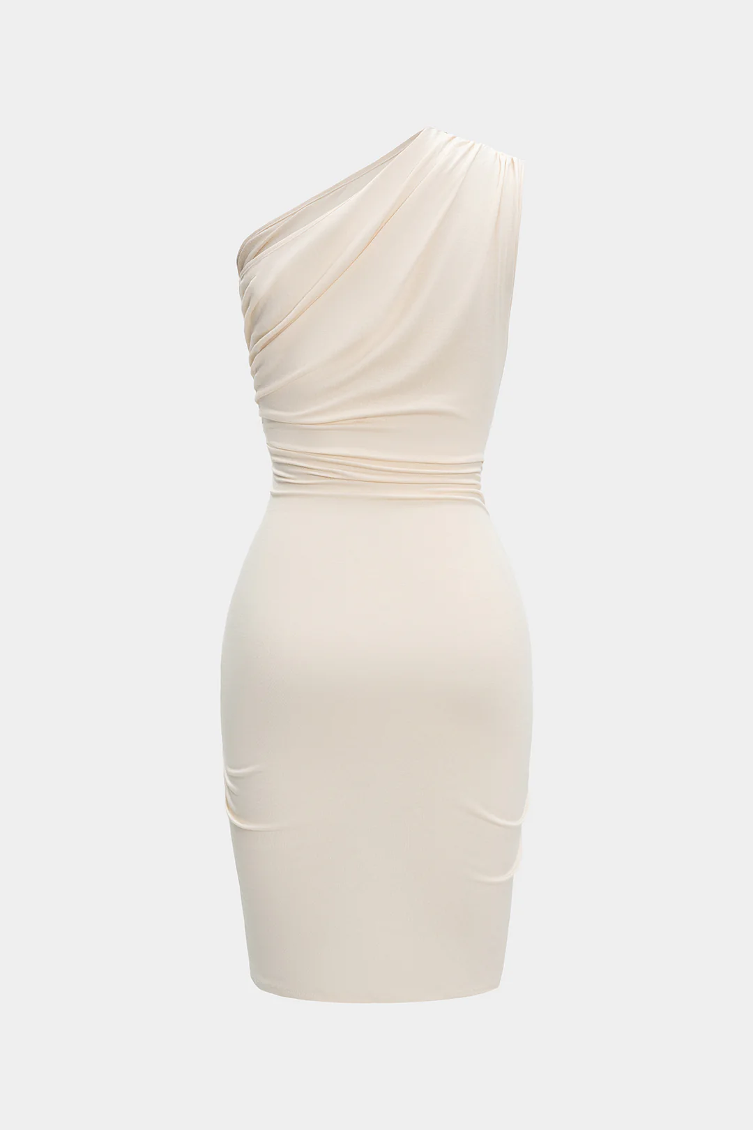 Ruched Asymmetrical Cut Out Midi Dress - Image 2