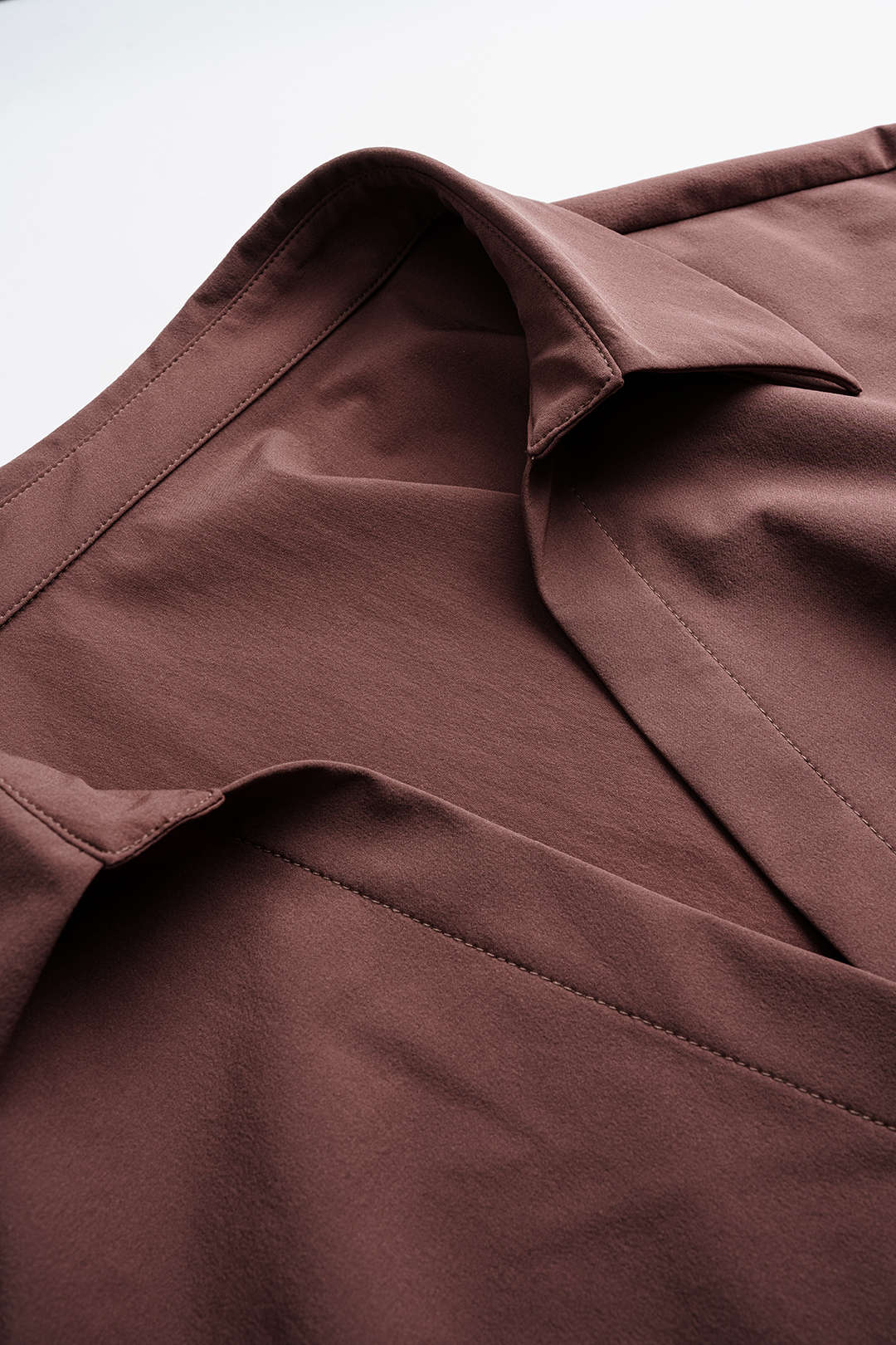 Solid Ruched Long Sleeve Midi Dress - Image 4