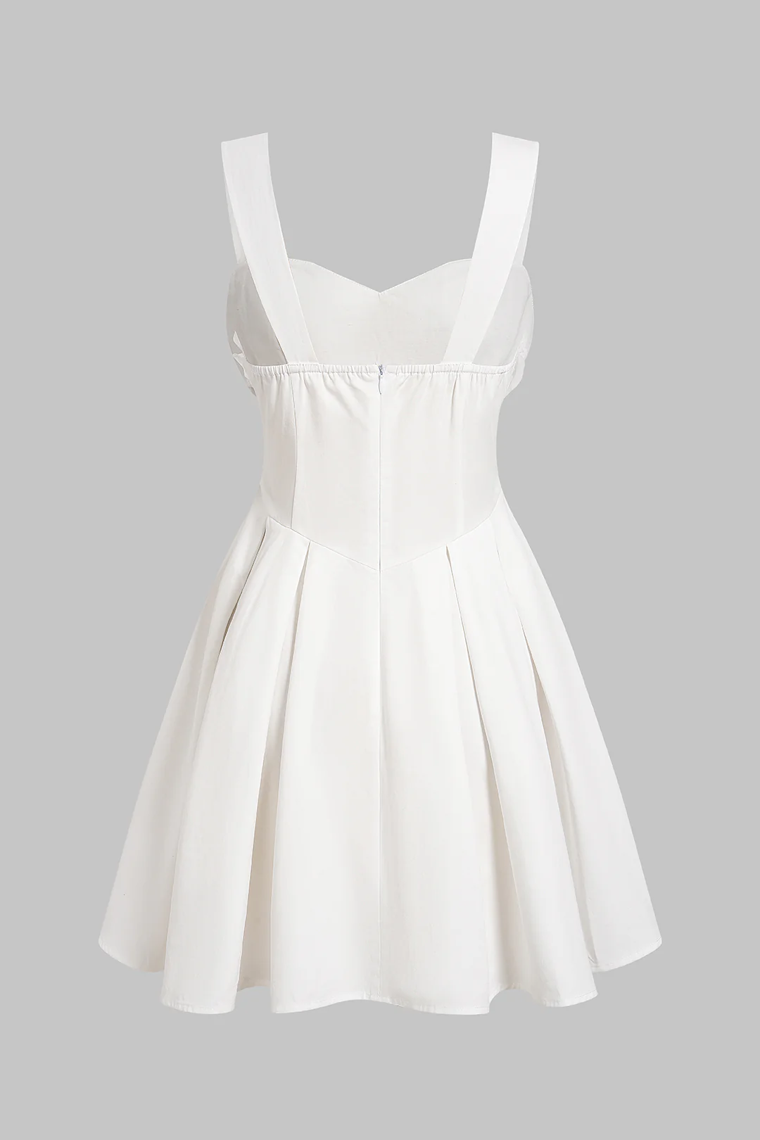 3D Floral Pleated Sleeveless Mini Dress - Image 2