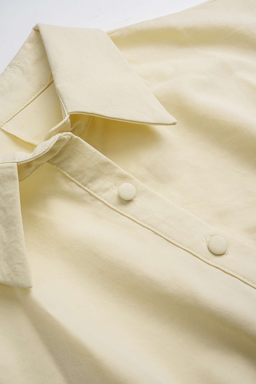 Lapel Tie-Up Button Short Sleeve Midi Dress - Image 3