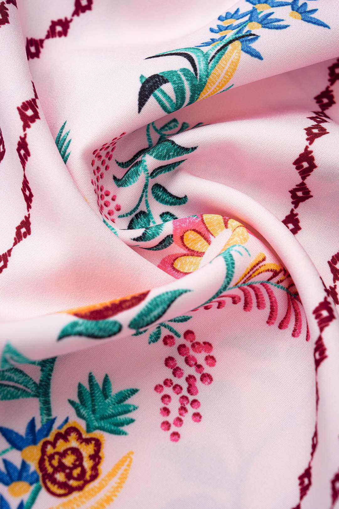 Floral Print Beaded Slip Sleeveless Midi Dress - Image 4