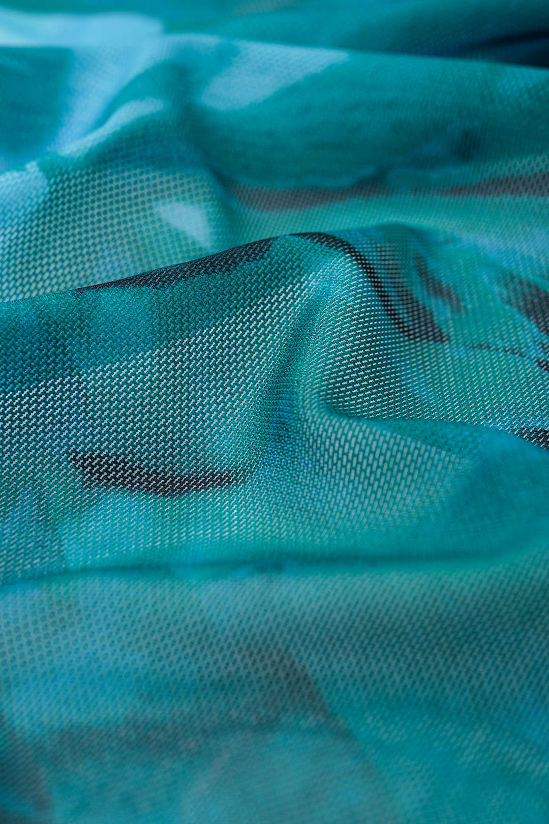 Artistic Print Mesh Slip Midi Dress - Image 4