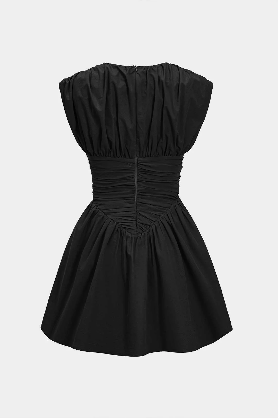 Solid Ruched Mini Dress - Image 12