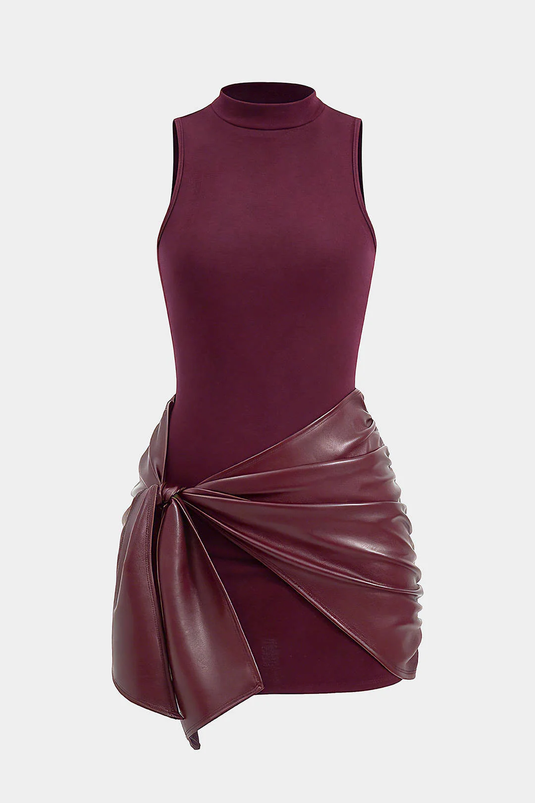 Tie Front Sleeveless Mini Dress - Image 4
