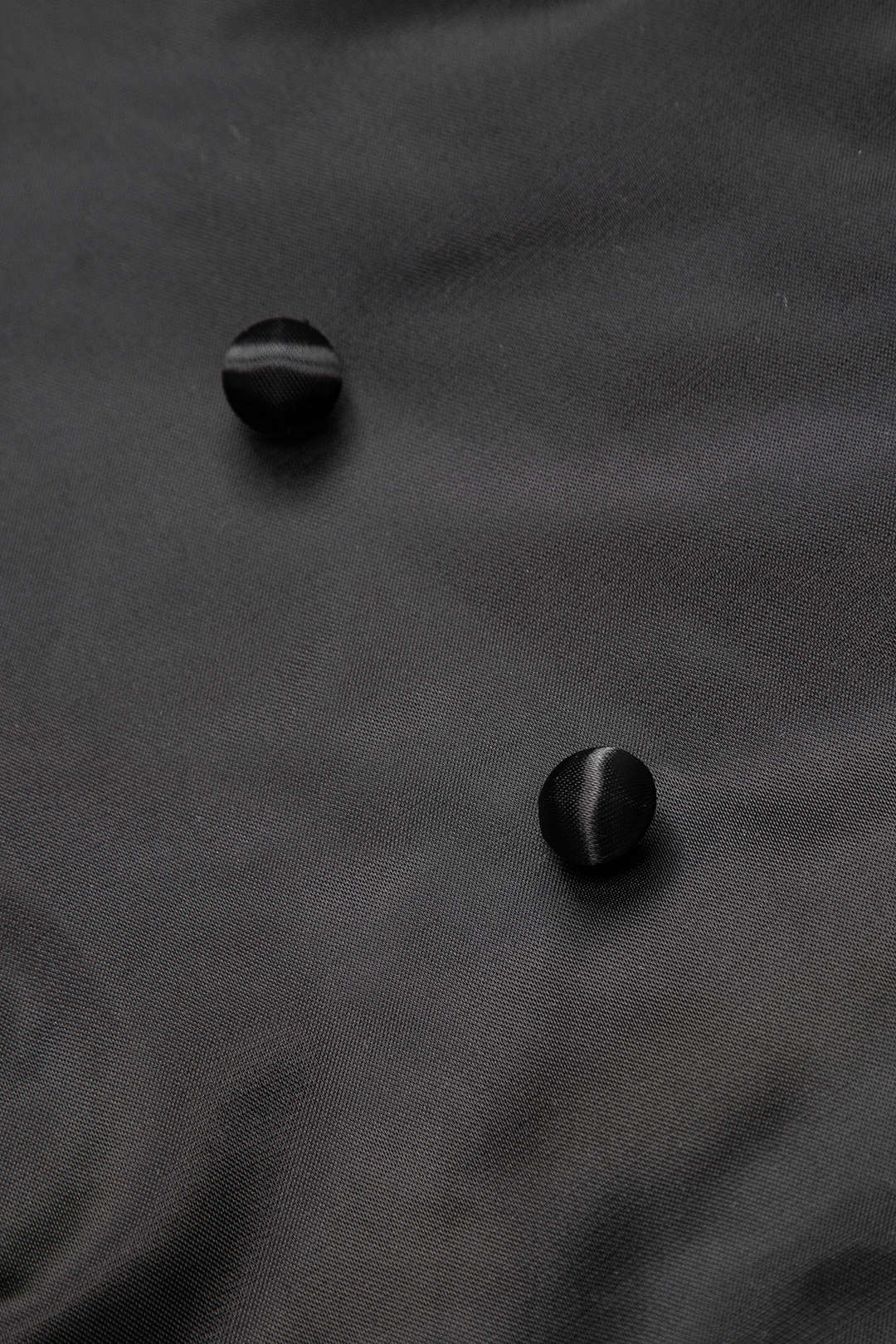 Satin Button Ruched Mini Dress - Image 3