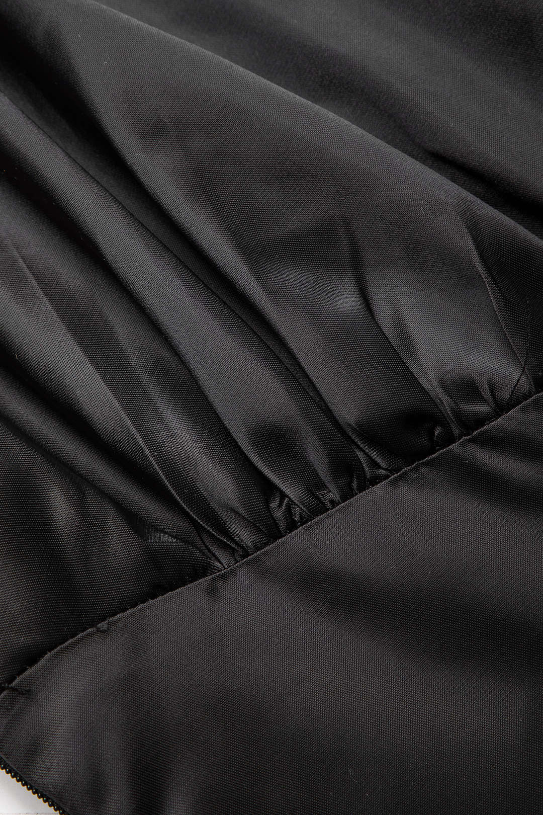 Satin Button Ruched Mini Dress - Image 4