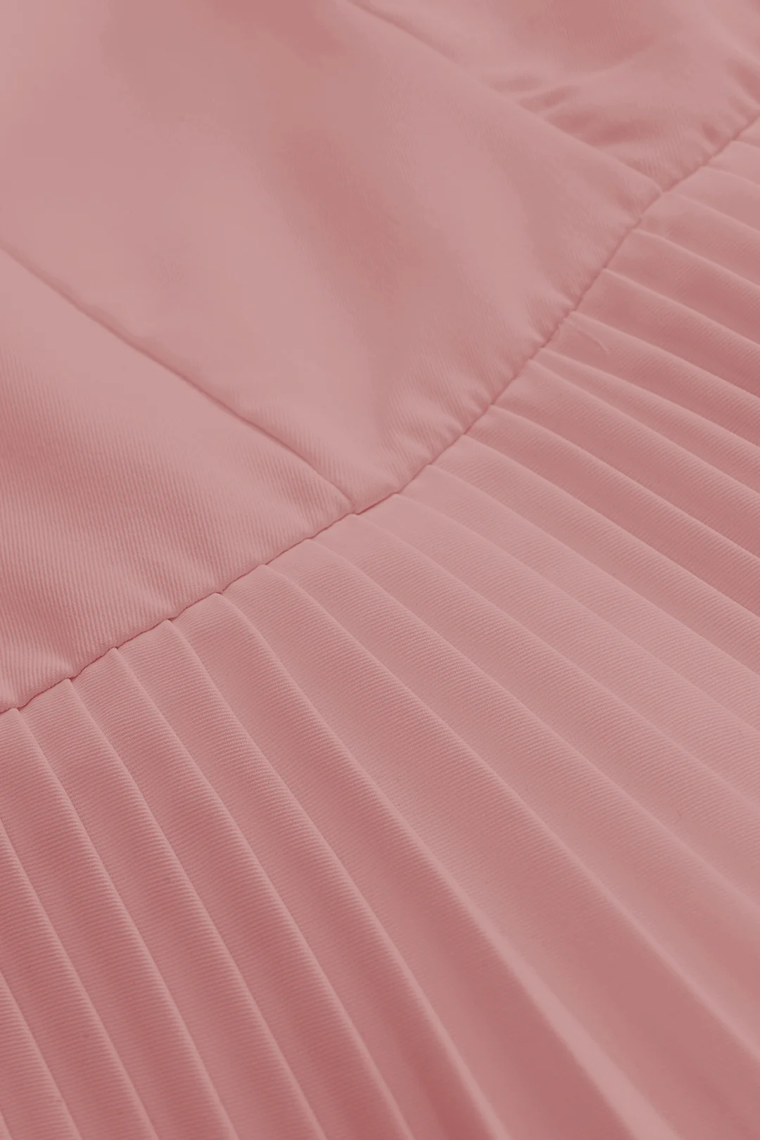 Solid Pleated Backless Mini Dress - Image 3