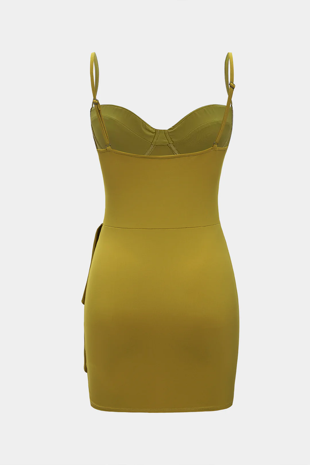 Ruffle Ruched Slip Sleeveless Bustier Mini Dress - Image 2