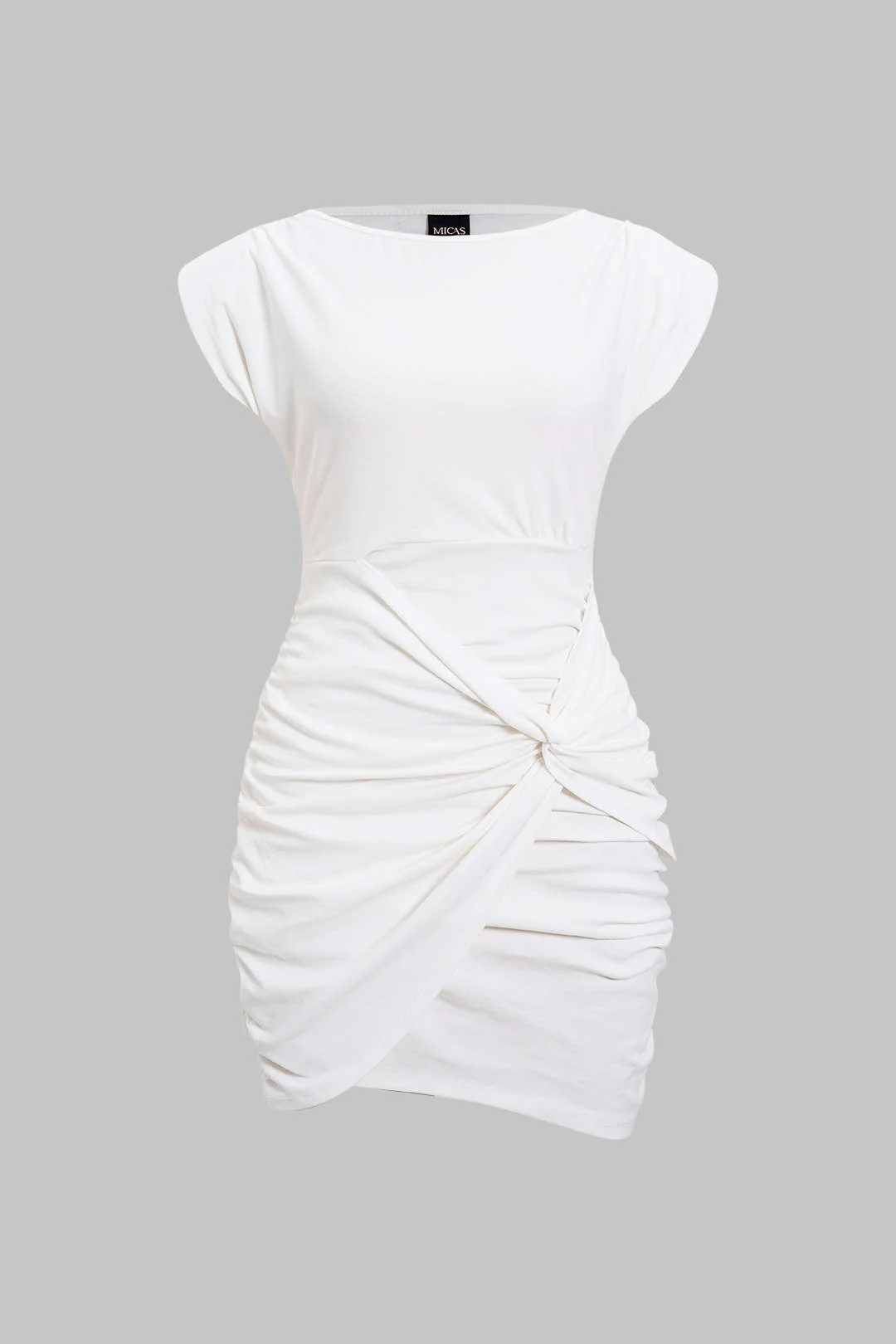 Ruched Twist Knot  Mini Dress