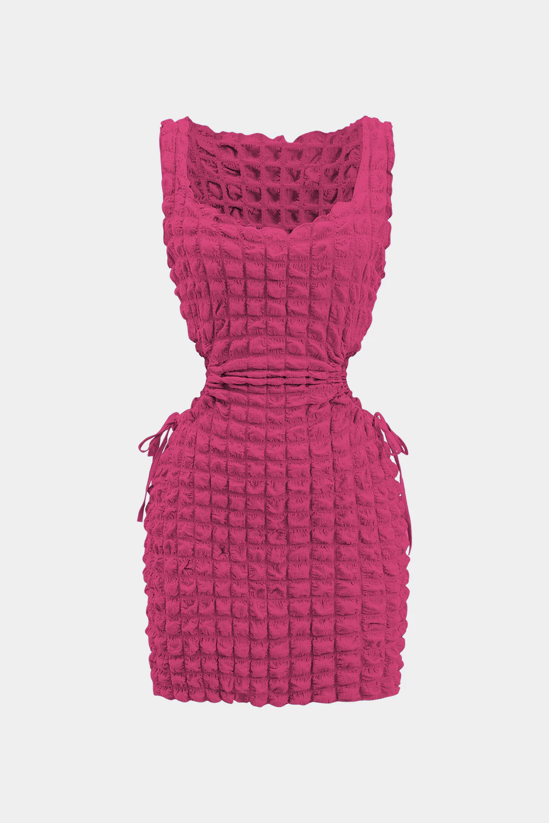 Cut Out Waist Drawstring Sleeveless Mini Dress - Image 6