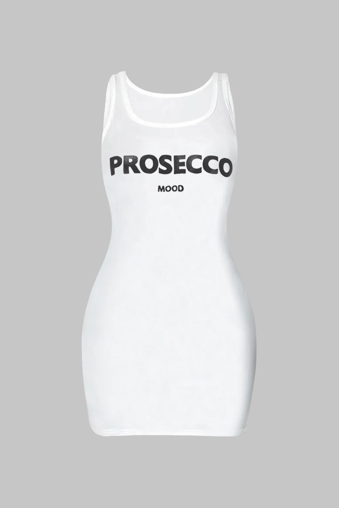 Letter Print Sleeveless Mini Dress - Image 2