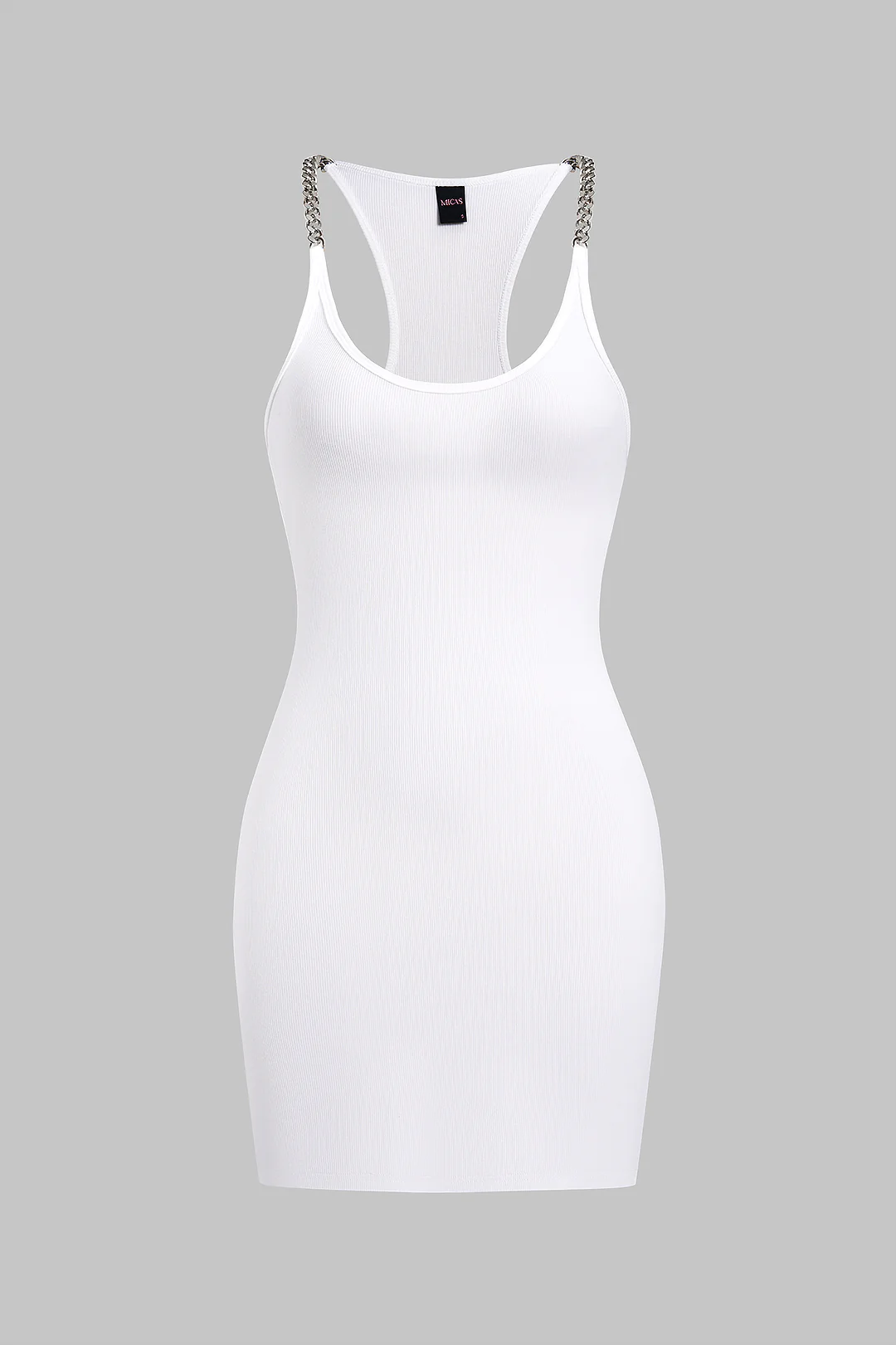 Chain Decor Sleeveless Mini Dress