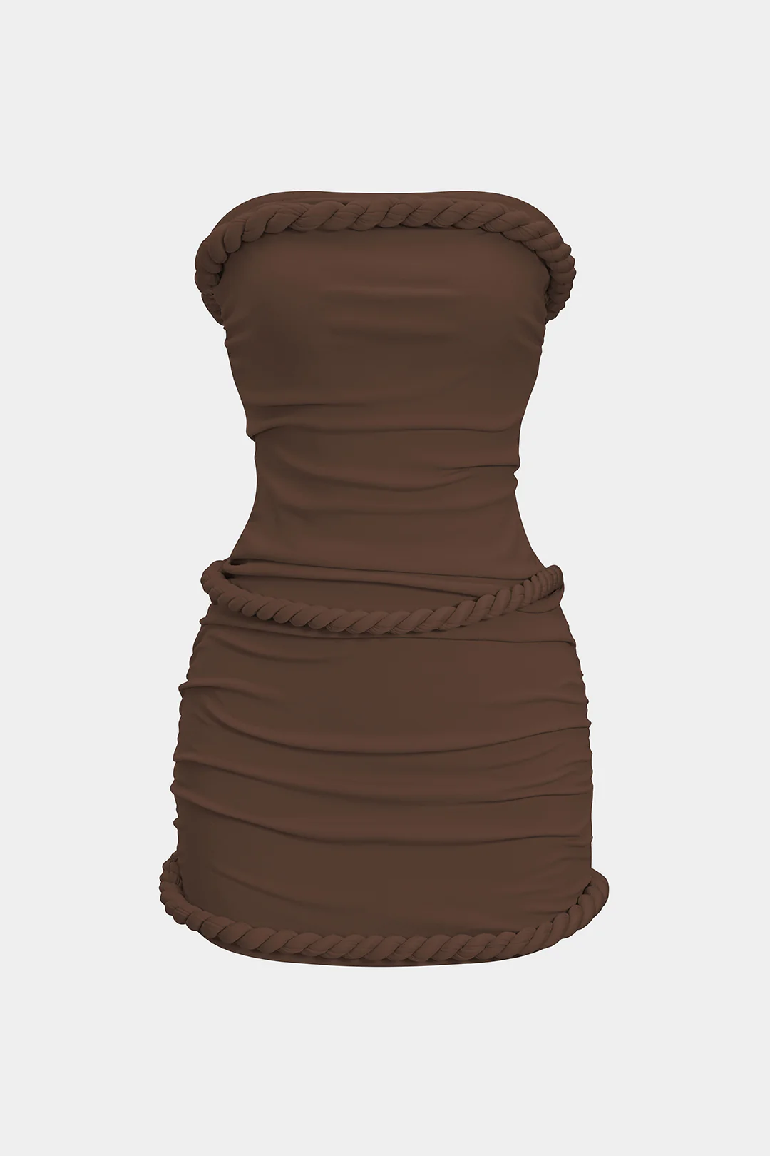 Twist Knot Strapless Sleeveless Mini Dress - Image 9
