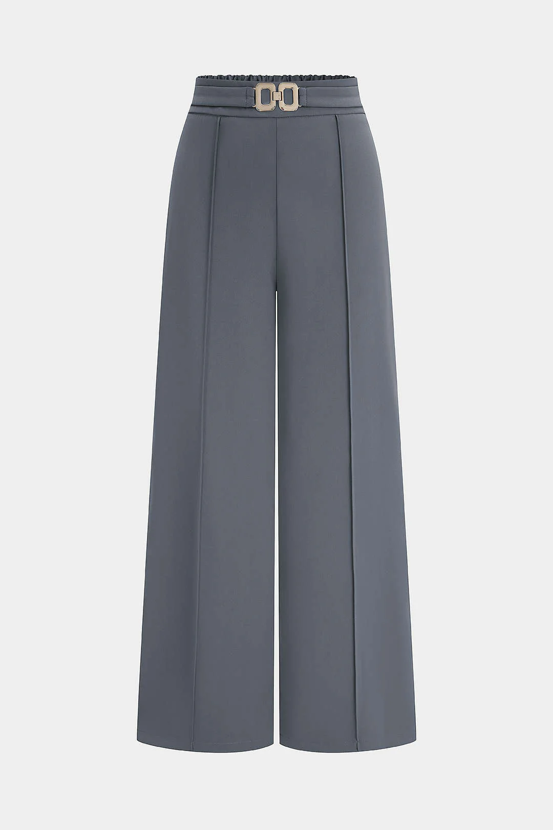 Solid Belted Wide-Leg Pants - Image 10