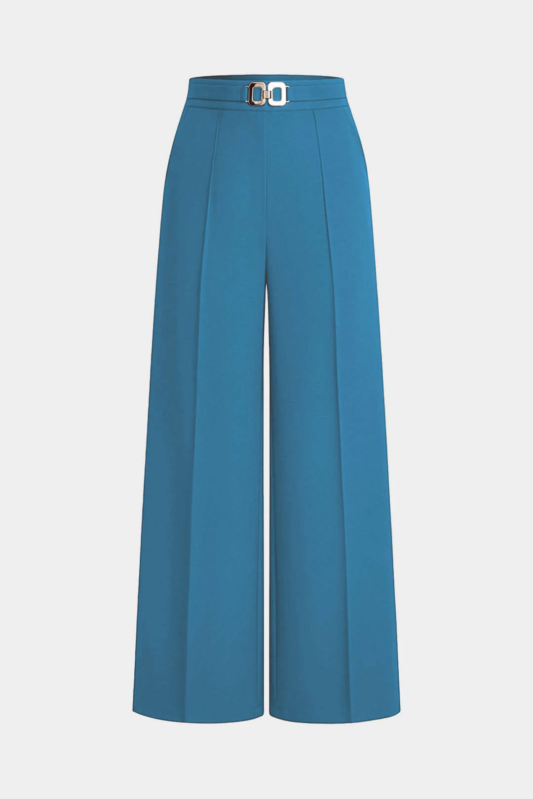 Solid Belted Wide-Leg Pants - Image 11