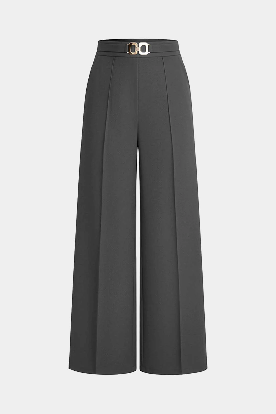 Solid Belted Wide-Leg Pants - Image 13