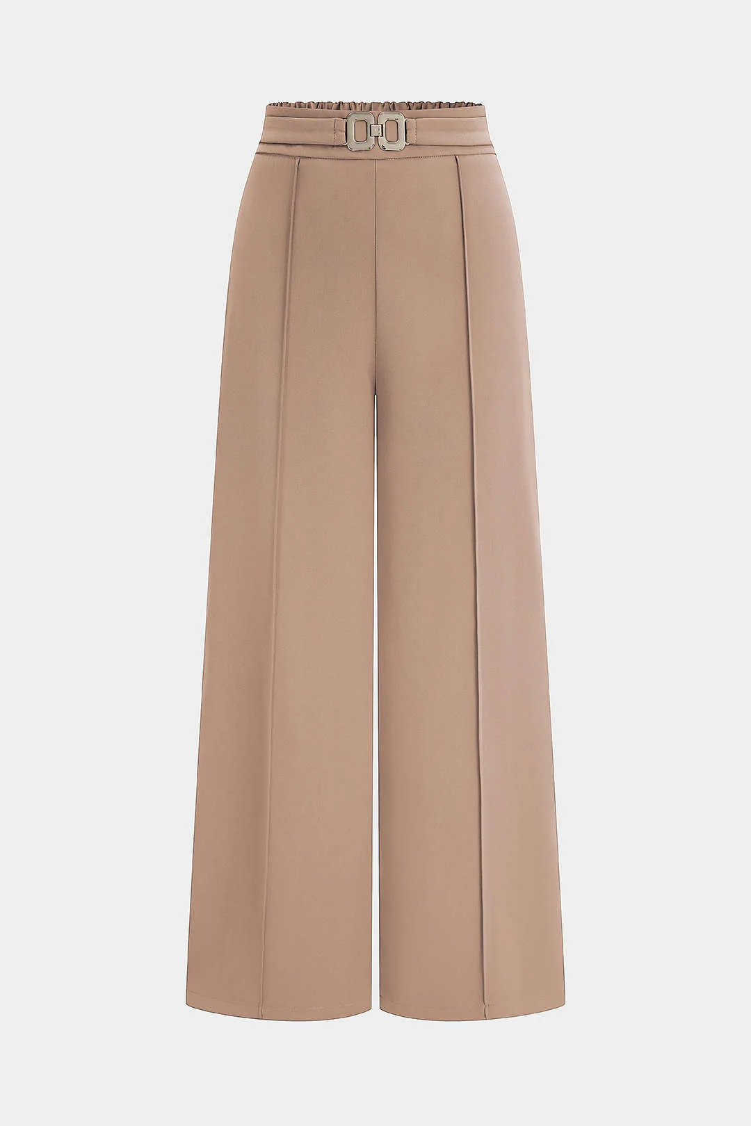 Solid Belted Wide-Leg Pants - Image 7