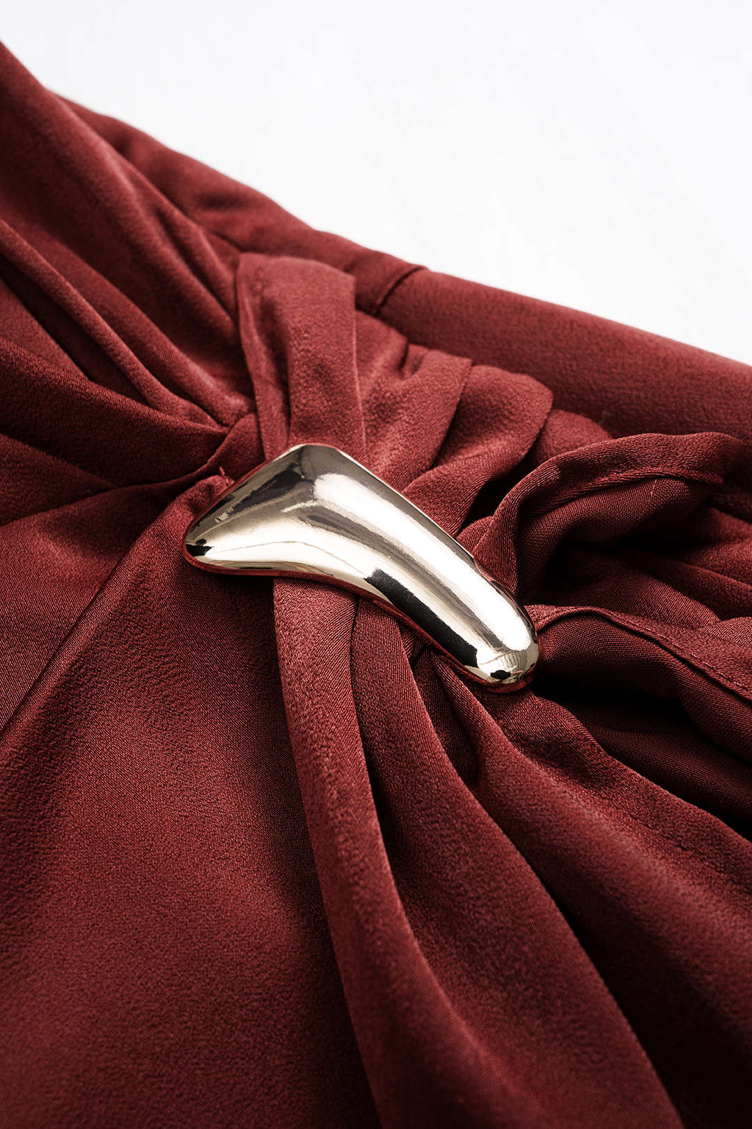 Satin Halter Neck Ruched Backeless Sleeveless Mini Dress - Image 3